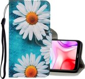 Voor Xiaomi Redmi 8 3D Gekleurde Tekening Horizontale Flip PU Lederen Case met Houder & Kaartsleuven & Portemonnee (Chrysanthemum)