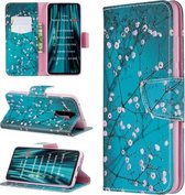 Voor Xiaomi Redmi Note 8 Pro Gekleurde Tekening Horizontale Flip Leren Case met Houder & Kaartsleuven & Portemonnee (Pruimenbloesem)