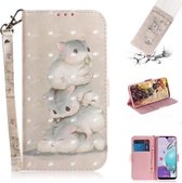 Voor LG K31 3D Gekleurde Tekening Horizontale Flip Leren Case met Houder & Kaartsleuven & Portemonnee & Lanyard (Eekhoorns)