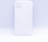 Effen kleur Matte TPU Soft Shell mobiele telefoon bescherming achterkant voor iPhone 11 (wit)