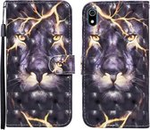 Voor Xiaomi Redmi 7A 3D Geschilderd Patroon Horizontale Flip Leren Case met Houder & Portemonnee & Kaartsleuf & Lanyard (Thunder Lion)