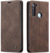 Voor Xiaomi Redmi Note 8 CaseMe-013 Multifunctionele Horizontale Flip Leren Case met Kaartsleuf & Houder & Portemonnee (Koffie)