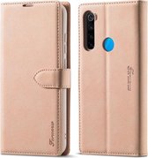 Voor Geschikt voor Xiaomi Redmi Note 8 / 8T Forwenw F1 Serie Mat Sterk Magnetisme Horizontale Flip Leren Case met Houder & Kaartsleuven & Portemonnee & Fotolijst (Rose Goud)