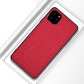 Schokbestendige stoffen textuur pc + tpu beschermhoes voor iPhone 11 (rood)