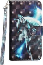 3D-schilderijpatroon Gekleurde tekening Horizontaal Flip TPU + PU lederen tas met houder & kaartsleuven & portemonnee voor Xiaomi Redmi Note 7s (Walf)