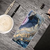 Voor Samsung Galaxy A02s (Amerikaanse versie) Marmeren schokbestendige TPU-beschermhoes (abstract goud)