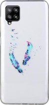 Voor Samsung Galaxy A12 gekleurd tekeningpatroon transparant TPU beschermhoes (veer)
