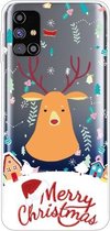 Voor Samsung Galaxy M31s Christmas Series Clear TPU beschermhoes (Christmas Ugly Deer)