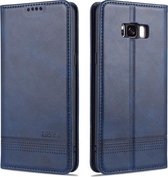Voor Samsung Galaxy S8 + AZNS Magnetische Kalf Textuur Horizontale Flip Leren Case met Kaartsleuven & Houder & Portemonnee (Donkerblauw)