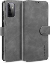 Voor Samsung Galaxy A72 5G DG.MING Retro Oil Side Horizontale Flip Leren Case met Houder & Kaartsleuven & Portemonnee (Grijs)