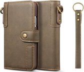 Voor Galaxy S10e Koeienhuid Textuur Horizontale Flip Leren Case met Houder & Kaartsleuven & Portemonnee & Lanyard (Koffie)