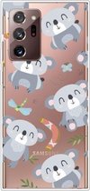Voor Samsung Galaxy Note20 Ultra schokbestendig geverfd transparant TPU beschermhoes (koala)
