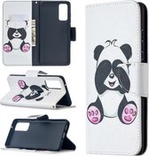 Voor Samsung Galaxy S20 FE 5G / S20 Lite Gekleurde Tekening Patroon Horizontale Flip Leren Case met Houder & Kaartsleuven & Portemonnee (Panda)