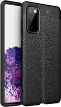 Voor Samsung Galaxy S20 FE 5G Litchi Texture TPU schokbestendig hoesje (zwart)