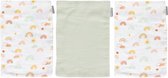 Bebe-Jou Rainbow Sky Hydrofiel Washand 3 Stuks