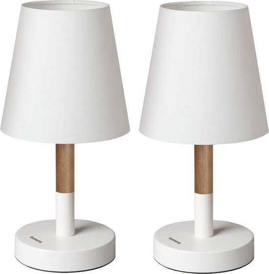 Vaardigheid Achtervolging Meestal Set van twee nachtlampen - LED Tafel lampen in Scandinavisch design - LED  lamp met... | bol.com