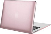 Laptopcover - Geschikt voor MacBook Air 13,3 inch - Case - Cover Hardcase - A1932/A2179/A2337 M1 (2018-2020) - Metallic Rosé Goud