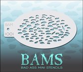 Bad Ass Stencil Nr. 1001 - BAM1001 - Schmink sjabloon - Bad Ass mini - Geschikt voor schmink en airbrush