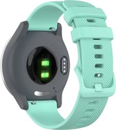 YONO Siliconen Sport Bandje 18mm - Horlogebandje geschikt voor Garmin Vivoactive 4S - Venu 2S - Vivomove 3S - Turquoise
