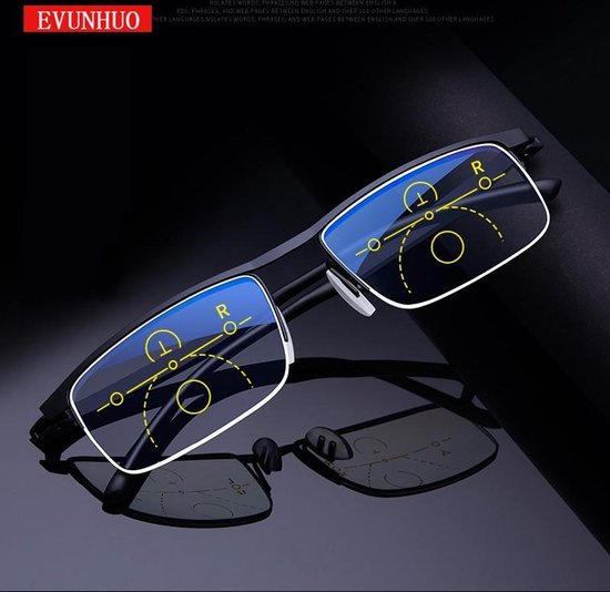 Intelligente Multifocale Leesbril 2.0 zwart m/v - Anti blauw Licht | bol.com