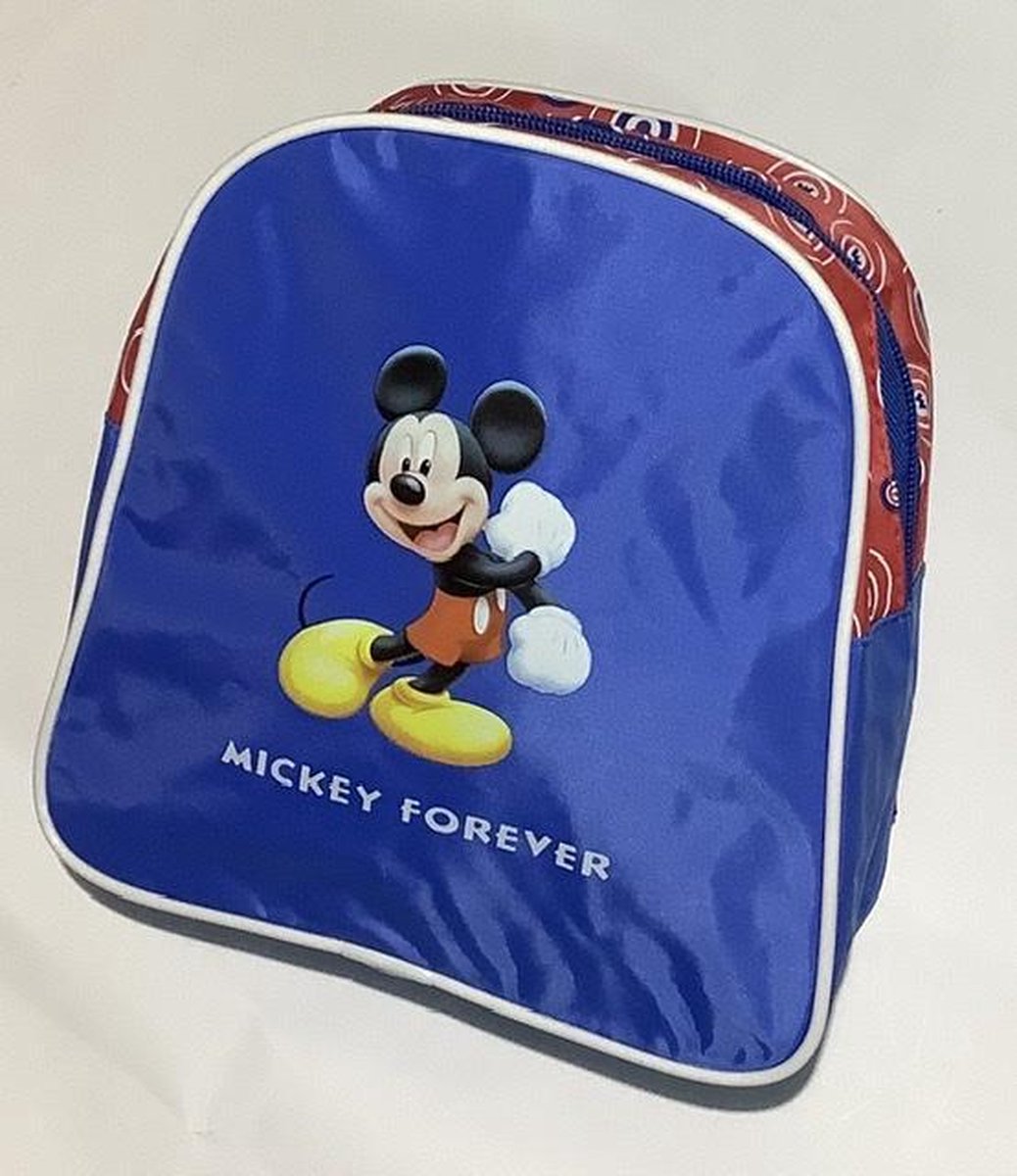Disney Mickey Mouse Rugzak - Peuter/Kleuter - blauw/rood - 20x21 cm
