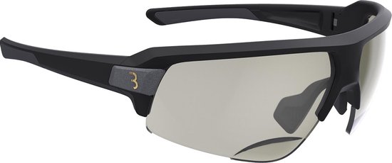 BBB Cycling Impulse Reader PH Fotochromatische Fietsbril - Zonnebril met Meekleurende Glazen - Sportbril Op Sterkte +2.0 - Mat Zwart - BSG-64PH