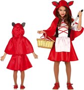 Fiestas Guirca - Wolf Riding Hood meisje (10-12 jaar) - Carnaval Kostuum voor kinderen - Carnaval - Halloween kostuum meisjes