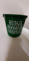 Emmer - Tekst - 5 liter - Groen - Huisje, Boompje, Biertje
