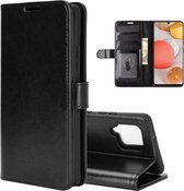 Samsung Galaxy A42 hoesje - MobyDefend Wallet Book Case (Sluiting Achterkant) - Zwart - GSM Hoesje - Telefoonhoesje Geschikt Voor: Samsung Galaxy A42