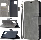 Samsung Galaxy A42 hoesje - MobyDefend Wallet Book Case Met Koord - Grijs - GSM Hoesje - Telefoonhoesje Geschikt Voor: Samsung Galaxy A42
