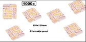 1000x Friet zakje tasty groot 120mm x 120mm - Patat friet frites bakje snack bak take away saus frietzakje