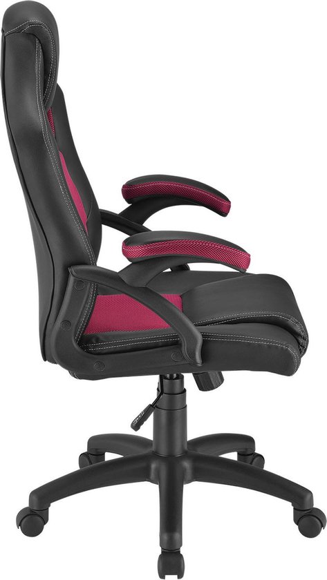 Chaise de bureau Racing Montréal - Bordeaux - Incl. dossier inclinable et accoudoirs rembourrés