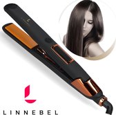 Linnebel® Stijltang met Opberghoes - Professional Hair Straightener – Keramische platen – Ionische technologie - Temperatuur instelbaar - Stijltangen Kort en Lang Haar