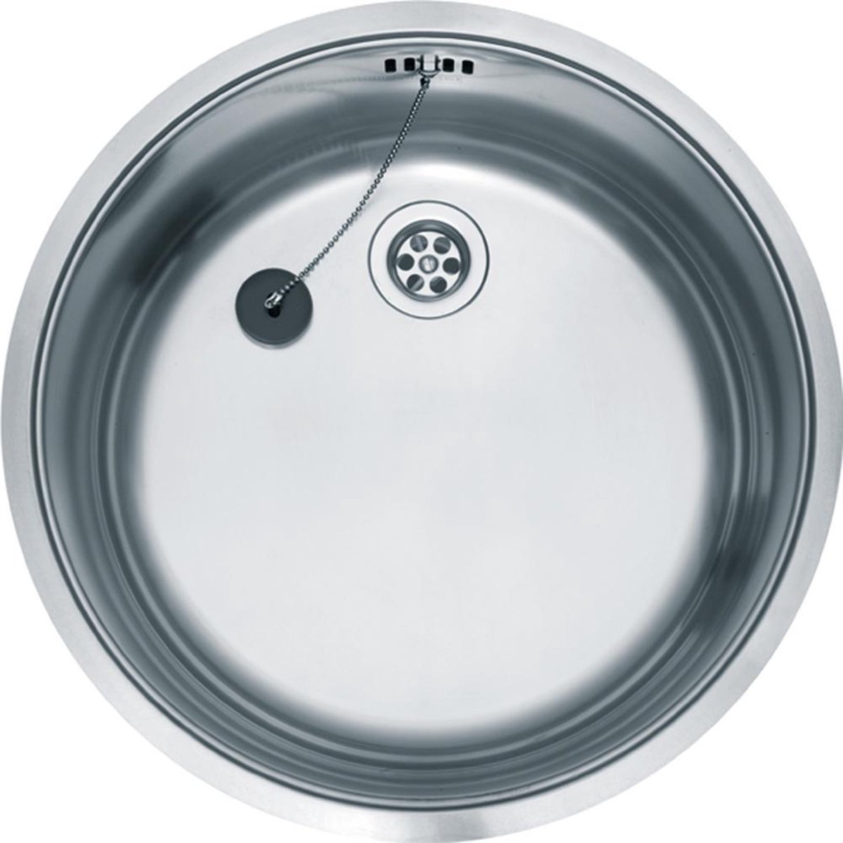Franke - Rondo ROX 210 - Met 1,5' afvoerplug - spoelbak RVS - Vlakingbouw & Vlakopbouw - 127.0032.924