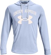 UA RIVAL TERRY BIG LOGO HD-Isotope Blue / Onyx White maat: XL    heren > fitness training > tops > hoodie