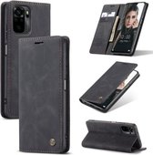 Voor Geschikt voor Xiaomi Redmi Note 10 / Note 10s CaseMe 013 Multifunctionele horizontale flip lederen tas met houder & kaartsleuf & portemonnee (zwart)