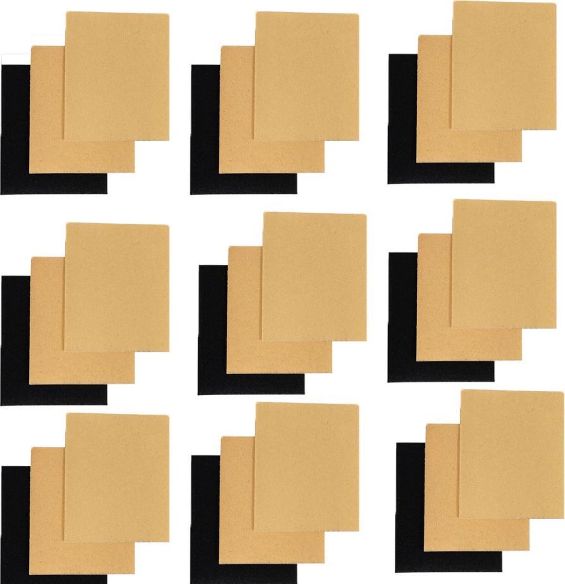 Schuurpapier 14 cm x 11.4 cm - 36 stuks