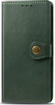 OnePlus 8 Hoesje - Mobigear - Snap Button Serie - Kunstlederen Bookcase - Groen - Hoesje Geschikt Voor OnePlus 8