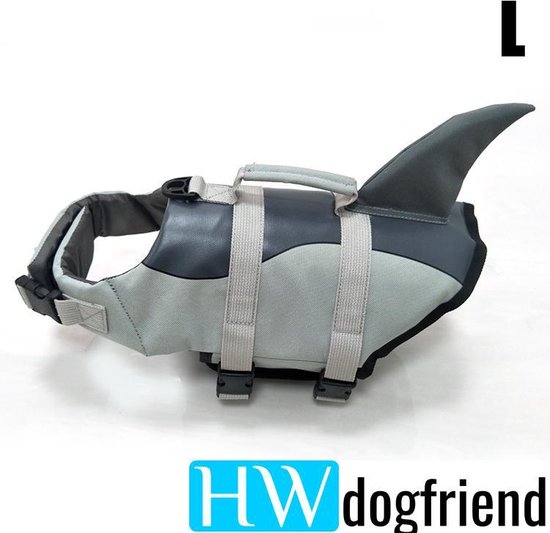 CITÉTOILE Dog life jacket shark with handle and reflective, life