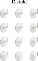 12x Ophanghaakjes zelfklevend wit/goud - Plakhaakjes voor keuken en badkamer - Plakhaak handdoeken - Plakhaken gang - Ophanghaken muur