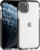 Voor iPhone 11 Pro schokbestendig Diamond Texture TPU beschermhoes (zwart)