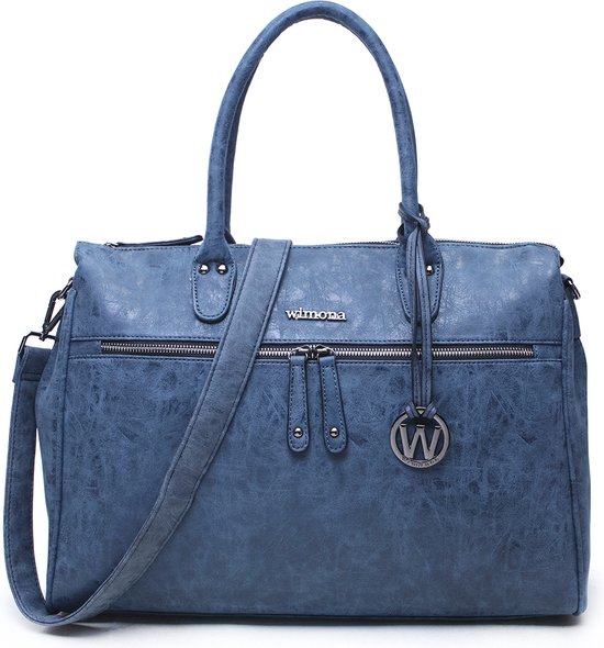 Wimona Fabiana 2021 Sac à bandoulière / Sac pour ordinateur portable - 15,6 pouces - Blauw