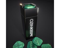 CoinKeepr festivalmuntjes-houder met sleutelhanger, zwart