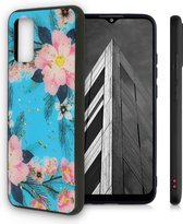 HB Hoesje Geschikt voor Samsung Galaxy A32 4G met Bloemen Print - Siliconen Back Cover