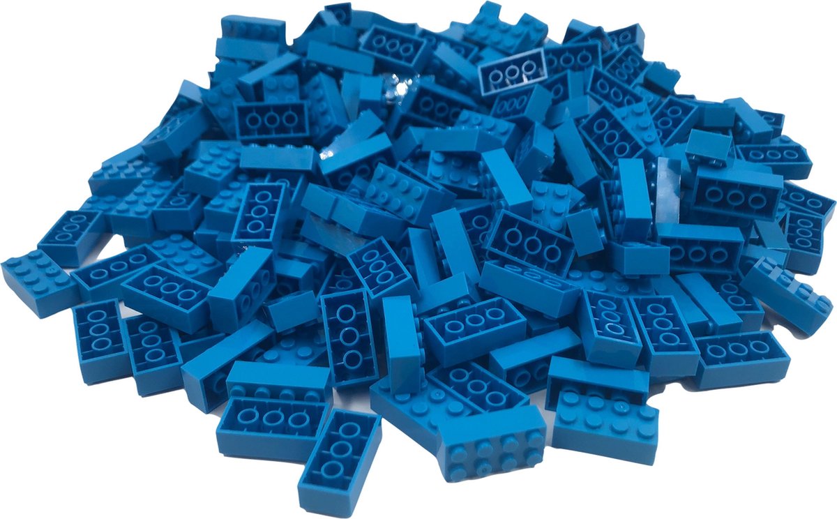 100 Bouwstenen 2x4 | Hemelsblauw | compatibel met Lego | SmallBricks