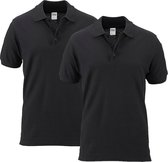 Pierre Calvini - Polo Shirt Heren - Polo Pique - 2 Pack - Zwart - XXXL