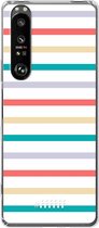 6F hoesje - geschikt voor Sony Xperia 1 III -  Transparant TPU Case - Pastel Tracks #ffffff