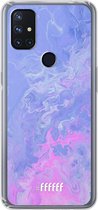 6F hoesje - geschikt voor OnePlus Nord N10 5G -  Transparant TPU Case - Purple and Pink Water #ffffff