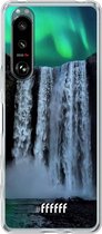 6F hoesje - geschikt voor Sony Xperia 5 III -  Transparant TPU Case - Waterfall Polar Lights #ffffff