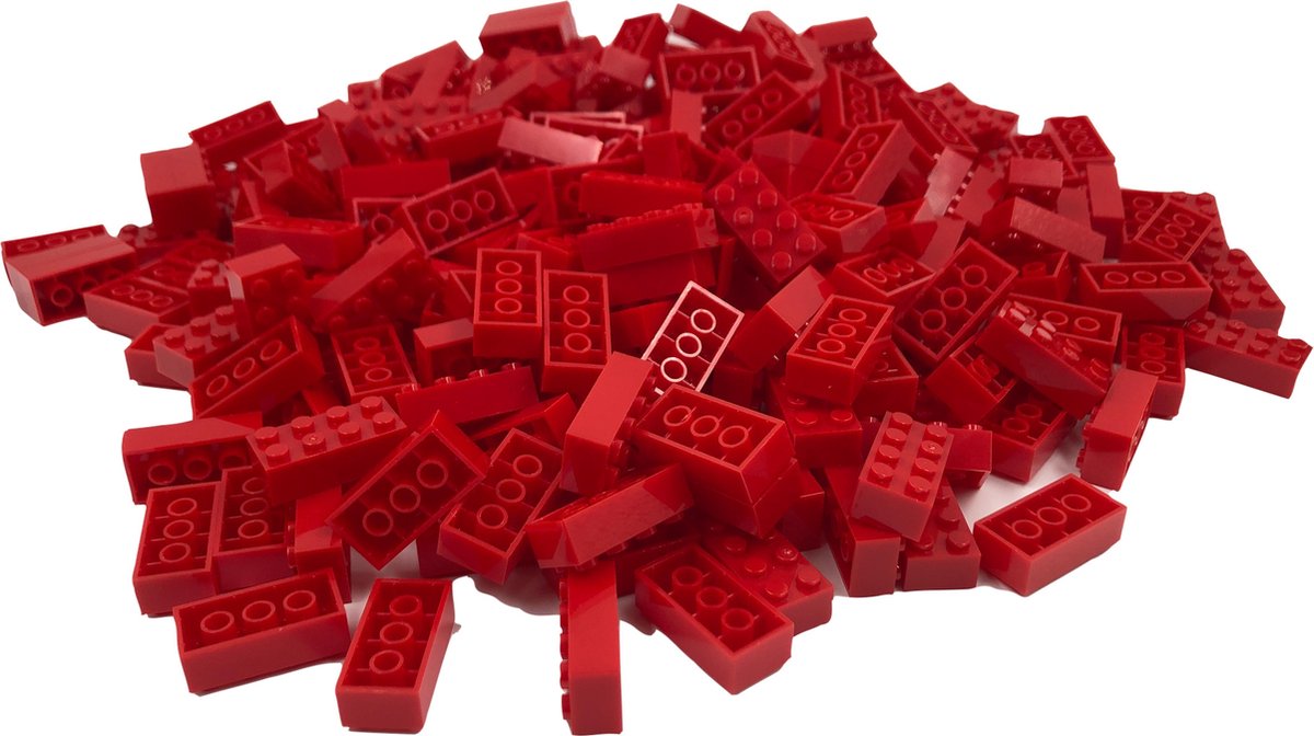 100 Bouwstenen 2x4 | Rood | compatibel met Lego | SmallBricks